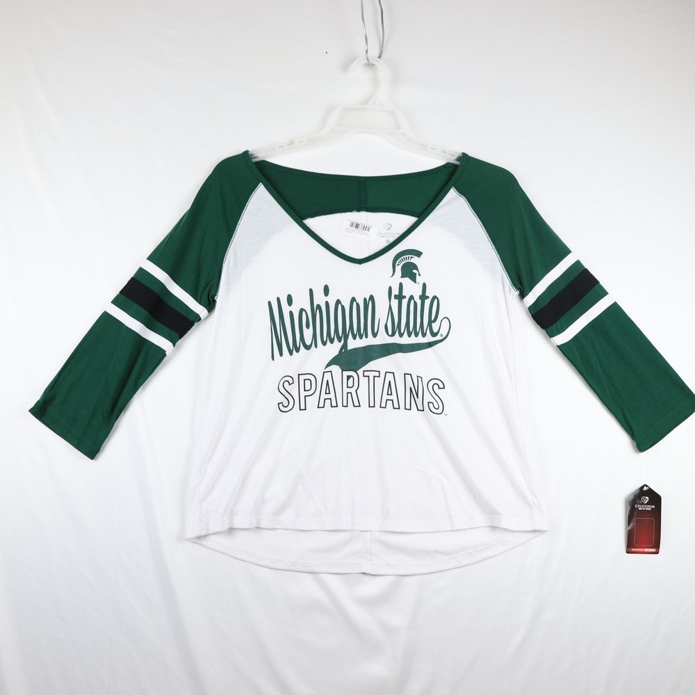 Michigan State Spartans Shirt Womens Medium NCAA Basketball Colosseum
